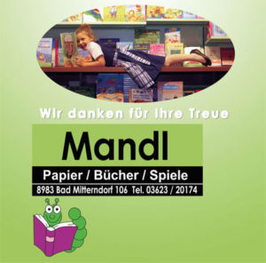 Buchhandlung Mandl - Beachflag zum 10-jährigen Jubiläum